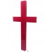 FixtureDisplays® Cross, Christian LIGHTED Church Sign Red Plexiglass LED Light 11673